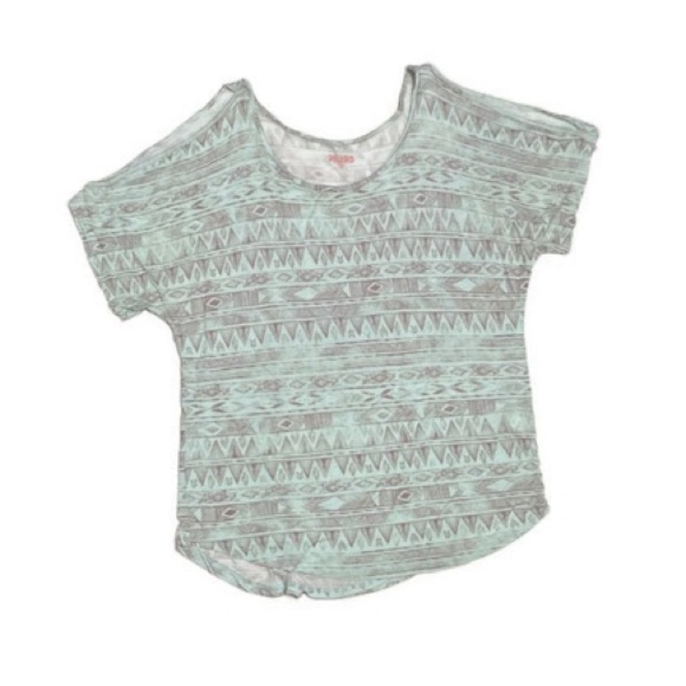 Mudd Geometric Open-Shoulder T-Shirt